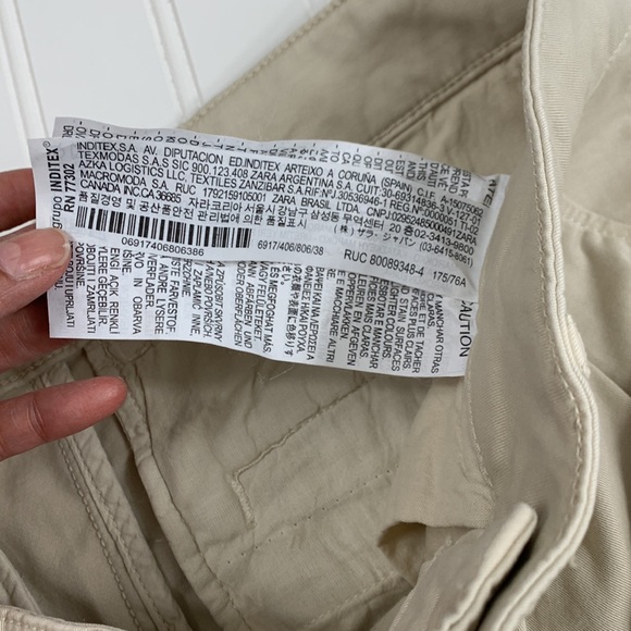 Zara REGULAR FIT PLEATED PANTS.  Size EU. 38 USA 30 - Picture 7 of 8